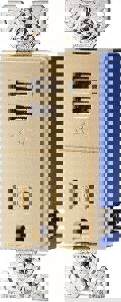 2 USB Port, 1 Receptacle, 125 VAC, 5 VDC USB Receptacle